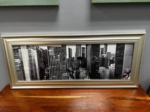 lot 63 image: Framed Cityscape Print  41  17