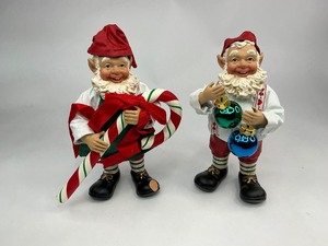 lot 16 image: 1993 Kurt Adler Santas Elf Figures