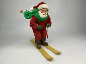 lot 35 image: 1997 Possible Dreams Clothtique Collection Downhill Thrills Ski Santa