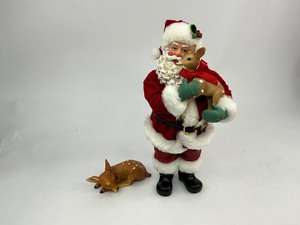 lot 44 image: Possible Dreams Clothtique Collection Santa with Deer