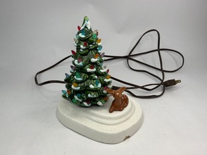 lot 105 image: Mini Ceramic Christmas Tree with Deer