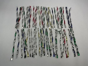 lot 113 image: 58 Vintage Christmas Tin Icicle Ornaments