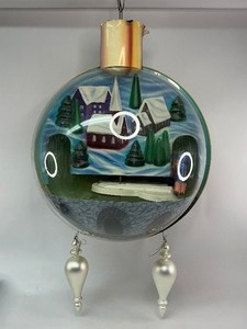 lot 114 image: 1980s Hallmark Store Display Rotating Train Christmas Ornament