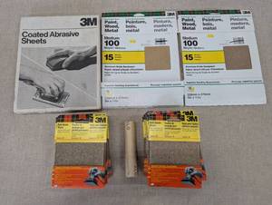lot 29 image: 3M Coated Abrasive Sheets and Palm Sander Sheets