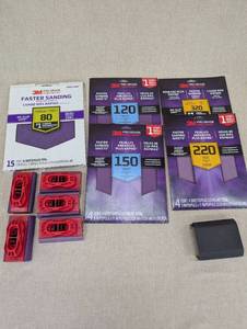 lot 38 image: 3M Pro Grade Precision Sanding Sheets and Blocks Set