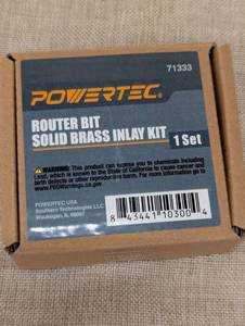lot 44 image: Powertec Router Bit Solid Brass Inlay Kit