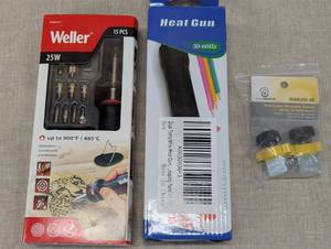 lot 88 image: Woodburning Kit, Heat Gun, and Magnetic Clamp Set