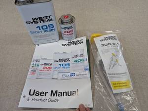 lot 95 image: West System Epoxy Resin Kit with Hardener and Pump Set