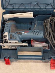 lot 119 image: Bosch Jigsaw with Accessories and Case