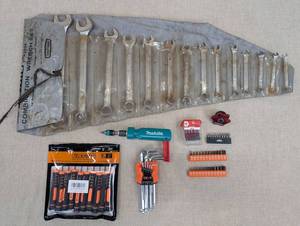 lot 132 image: Assorted Tool Set with Wrenches and Screwdrivers