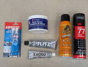 lot 149 image: Assorted Adhesives and Cleaners Lot
