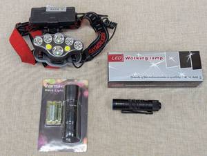 lot 150 image: Set of LED Flashlights and Headlamp