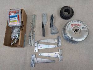lot 158 image: Assorted Hardware and Fence Wire Set