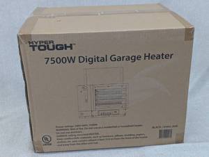 lot 163 image: Hyper Tough 240v 7500W Digital Garage Heater (unopened)
