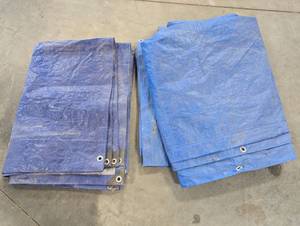 lot 176 image: Lot of Blue Tarpaulins