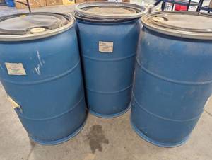 lot 178 image: Set of Three Blue Plastic Drums