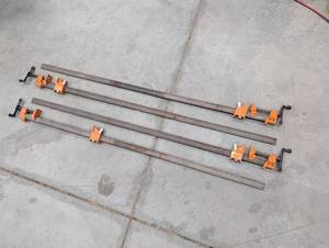 lot 61A image: Jorgensen 72-Inch Pipe Clamps  Set of 4