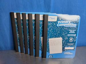 lot 20 image: 6 x Mead Primary Composition Books