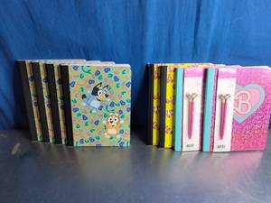 lot 39 image: 8 X Themed Stationery Products Composition Notebooks.