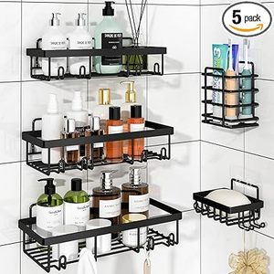 lot 6 image: 5 Pack Shower Caddy Organizer Rack Shelf