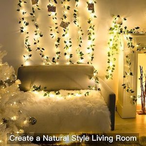 lot 12 image: Diamond Art Kit for a Christmas-Themed Tabletop Decoration and Suddus Vine with Fairy Lights Battery Operated, 33ft100