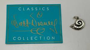 lot 27 image: Walt Disney Classic Collection STERLING SILVER The Little Mermaid Ariel Shell Charm 2.63 Grams With Card