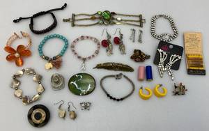 lot 60 image: Misc. Costume Jewelry Including Elephant Bracelet And More