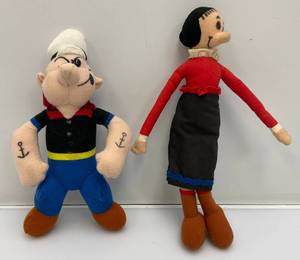 lot 65 image: Vintage POPEYE And OLIVE OIL Plush Figures 8