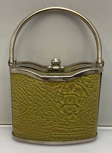 lot 70 image: Vintage 1970s - 80s Bijoux Terner Green Faux Leather Evening Purse
