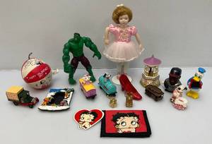 lot 77 image: Misc. Vintage Toys And Collectibles Including Betty Boop, Hulk And More