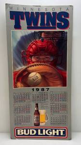 lot 105 image: Vintage 1988 Minnesota Twins Bud Light Calendar 17 x 36 Perfect For Man Cave