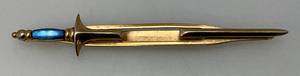 lot 120 image: Vintage SWANK Goldtone Sword Tie Clip