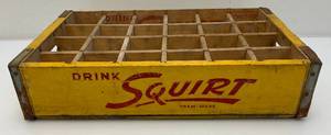 lot 142 image: Vintage Wooden Squirt Soda Crate