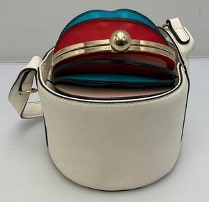 lot 145 image: Multi Accordion Bucket Satchel PurseHandbag