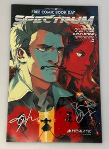 lot 148 image: Autographed Alan Tuoyk, Stone And PJ Haarsma Spectrum Free Comic Book (Bagged And Carded)
