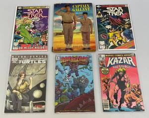 lot 149 image: 1956 Captain Gallant Coloring Book & Misc. Comics Including STAR TREK, KAZAR And More In Protective Sleeves