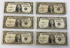 lot 154 image: 1935 C Silver Certificates 1 Dollar Blue Seal