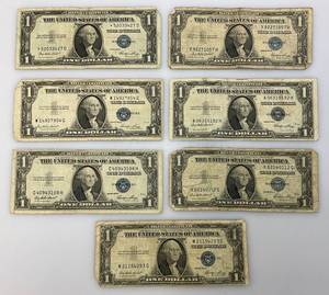 lot 159 image: 1935 E Silver Certificates 1 Dollar Blue Seal