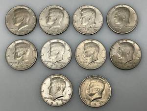 lot 168 image: Misc. 1970s Kennedy Half Dollars