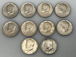 lot 169 image: Misc. 1970s Kennedy Half Dollars