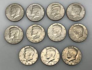 lot 171 image: Misc. 1980s - 90s Kennedy Half Dollars