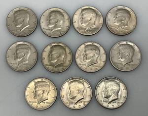 lot 174 image: Misc. 1970s Kennedy Half Dollars