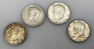 lot 176 image: 1964 90% Silver Kennedy Half Dollars