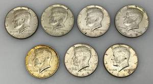 lot 179 image: 1968-69 40% Silver Kennedy Half Dollars