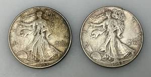 1944 90% Silver Walking Liberty Silver Half Dollars