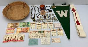 lot 235 image: Misc. Vintage Collectibles Including Boy Scouts, Coins And More