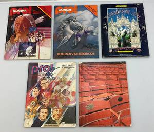 lot 236 image: Misc. 1970s And  80s Football Programs Some Autographed By Alan Page