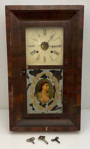 lot 244 image: Vintage Waterbury Clock Co. Wall Clock (Needs Work)