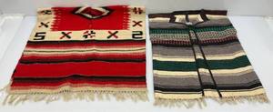 lot 248 image: Vintage 1970s Mexican Serape Style Wool Vest And More