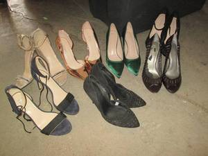 lot 591 image: Womens 7.5 high heel variety...